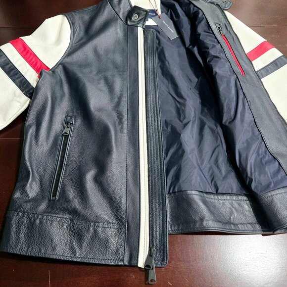Tommy Hilfiger Classic Leather Moto Jacket - Picture 8 of 14